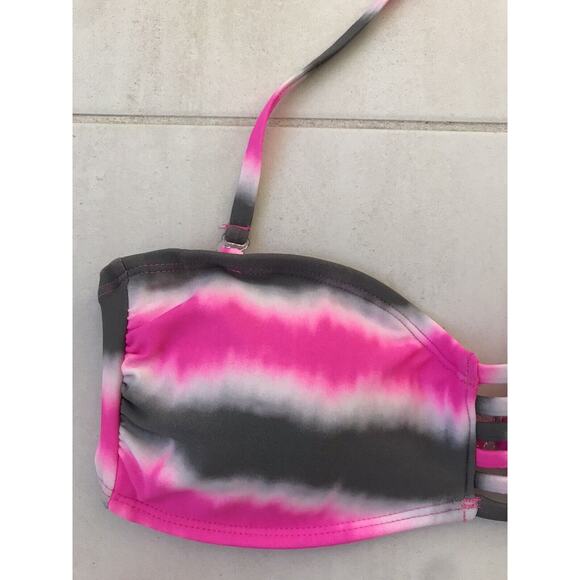 Malibu Dream Girl Multicolor Padded Striped Bikini Set Swimsuit - Picture 5 of 9